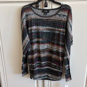 NWT AGB Striped Knit Top in JewelTones